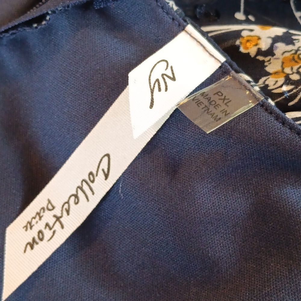 NY Collection Navy Prairie Dress - Picture 11 of 16
